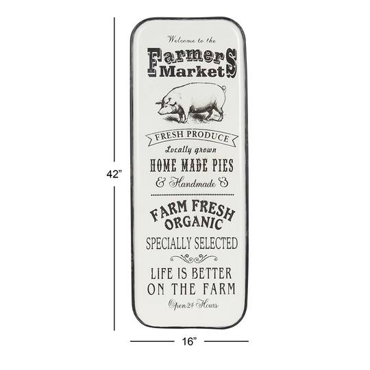 Black & White Metal Farmhouse Sign Wall Decor